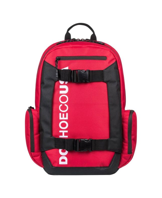 Mochila Grande para Hombre DC Shoes Chalkers 28L roja frontal