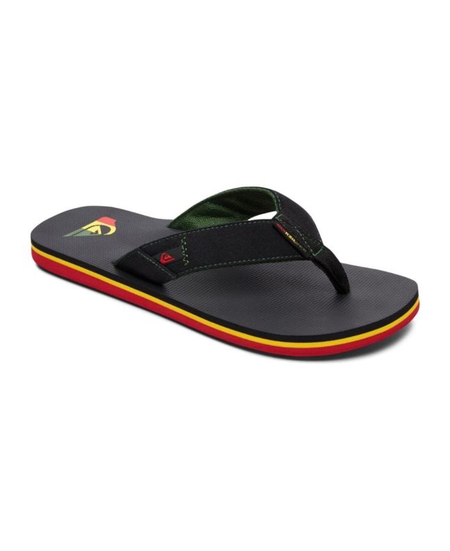 Chanclas Quiksilver Molokai Abyss negras y verdes para hombre