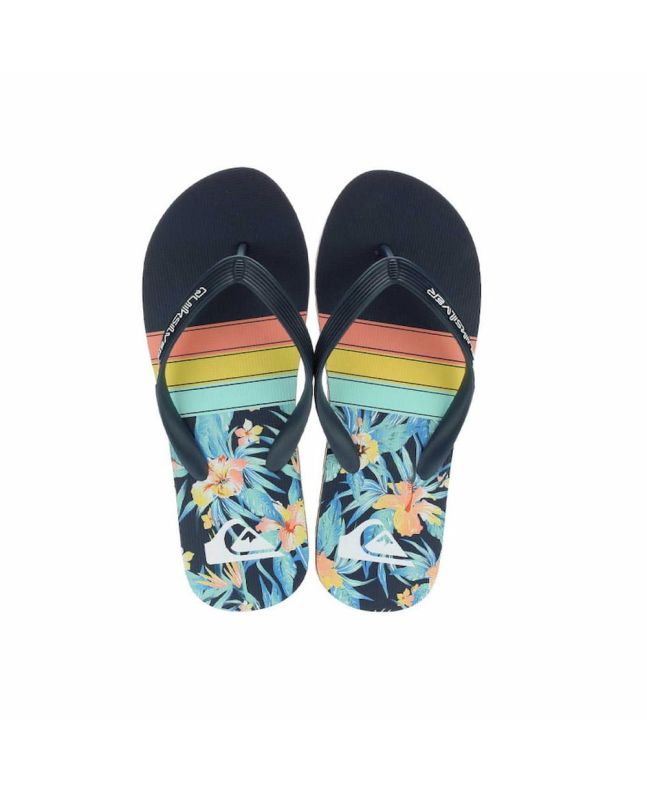 Chanclas Quiksilver Molokai Art SL azules y naranjas para hombre