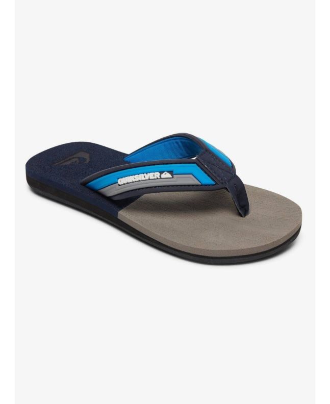 Chanclas Quiksilver Molokai Eclipsed Deluxe para chico en color gris y azul 
