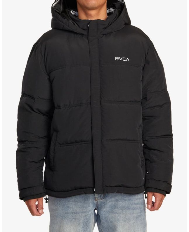 Hombre con Chaqueta acolchada e impermeable RVCA Balance Puffer Negra