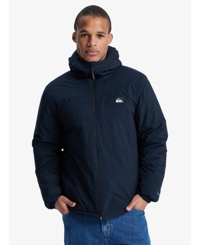 Hombre con chaqueta impermeable Quiksilver Overcast 3K Insulated Negra