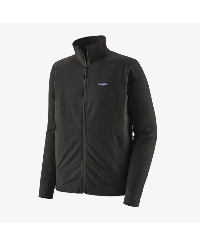 Chaqueta impermeable Patagonia R1 TechFace negra para hombre 