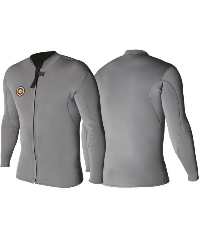 Chaqueta de Neopreno con cremallera frontal Vissla Solid Sets 2mm Gris para hombre