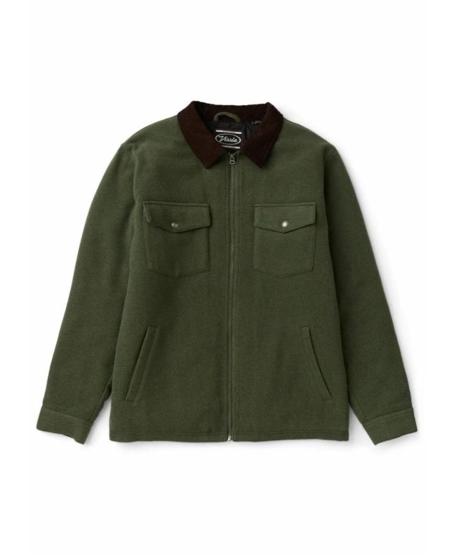 Chaqueta de lana y poliéster Vissla Buffalo Jacket Verde Vintage para hombre
