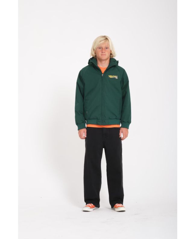 Niño con cazadora impermeable con capucha Volcom Nando Von Arb Verde
