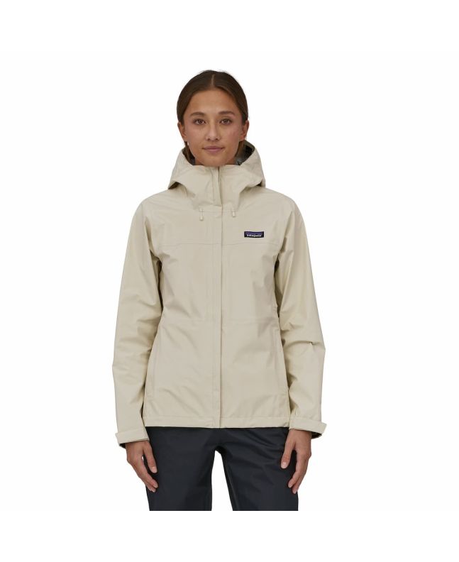 Mujer con Chubasquero plegable Patagonia W's Torrentshell 3L Rain Jacket Blanco 