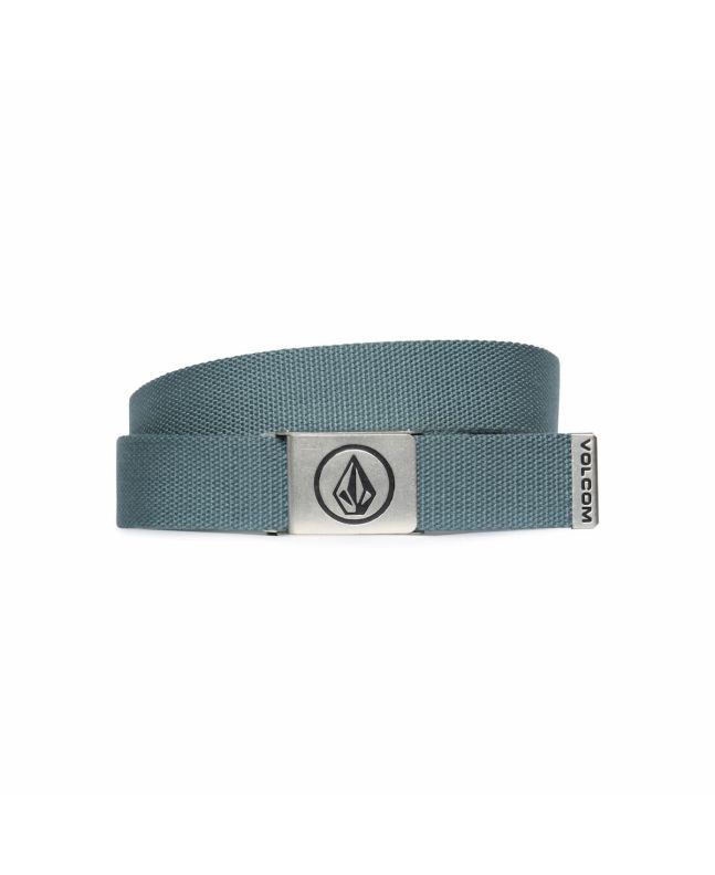 Cinturón de tela Volcom Circle Web azul para hombre