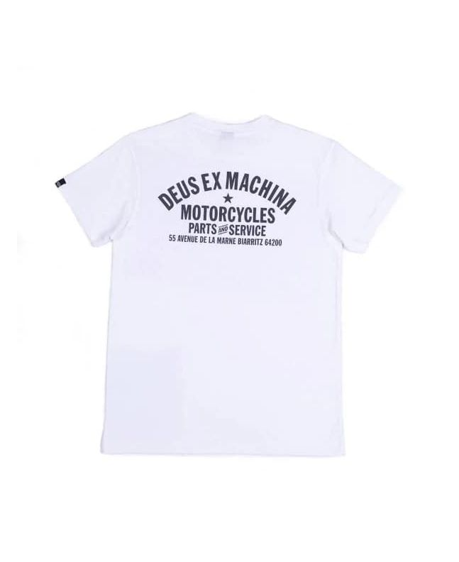 Camiseta de Manga Corta Deus Ex Machina Biarritz Address blanca para Hombre 