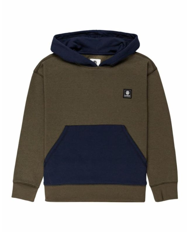 Sudadera con capucha Element Brand Leon verde militar para niños de 8 a 16 años