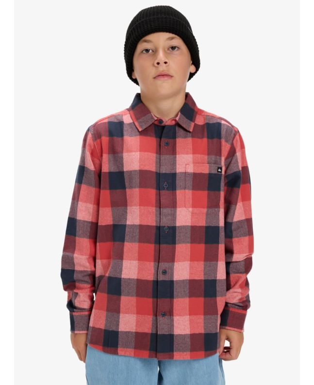 Niño con Camisa de franela Quiksilver Youth Motherfly Plaid Roja