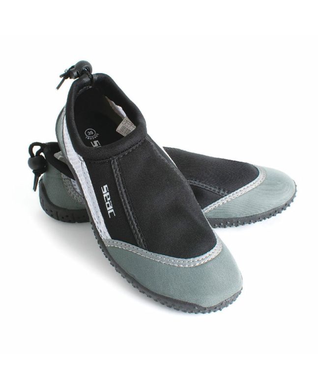 Zapatillas de agua antideslizantes Seac Reef Aquashoes Negros y grises para adulto y niño