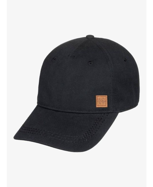 Gorra de Béisbol Roxy Extra Innings negra para Mujer Frontal