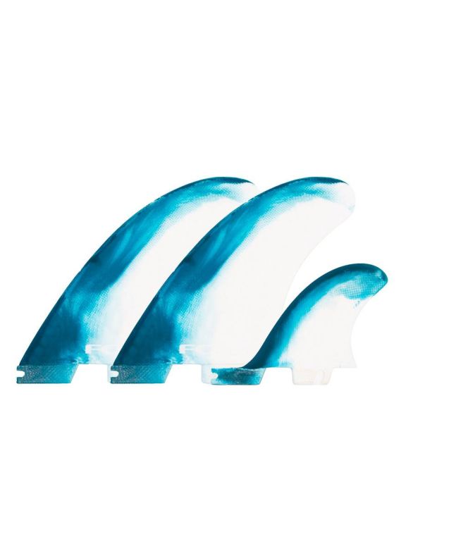 Quillas para tablas de surf FCS II Mick Fanning PC Tri Fins Dusty Blue XL