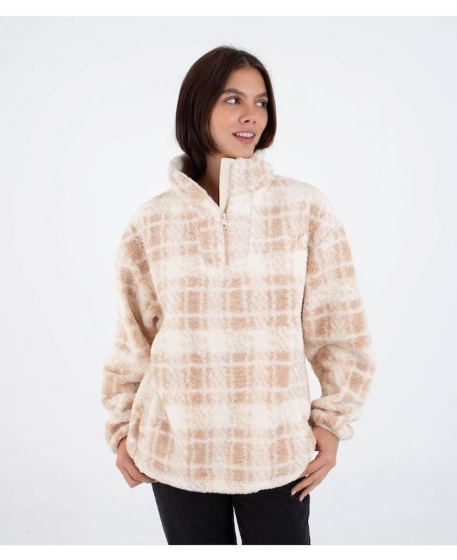 Mujer con Forro polar Hurley Laneway High Pile Pearl Ivory