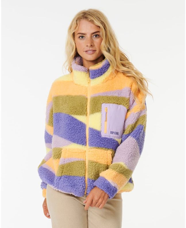 Mujer con Chaqueta de forro polar Rip Curl Sunrise Wavy Multicolor