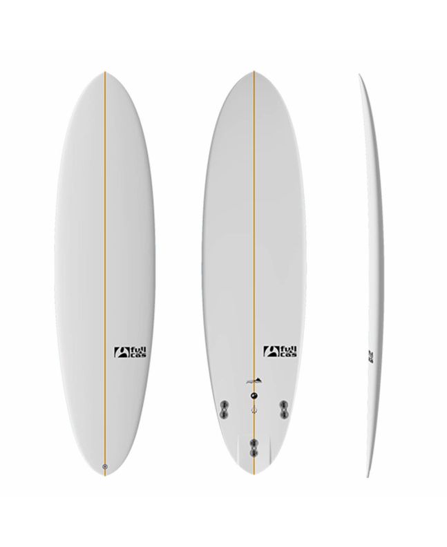 Tabla de surf funboard Full & Cas Hybrid Performer 6,1 x 20 1/2 x 2 15/16 40 litros blanca