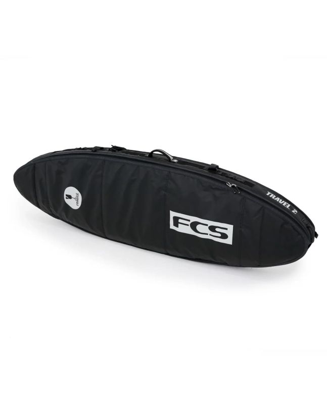 Funda para dos tablas de surf FCS Travel 2 Cover 6'3 Negro-Gris