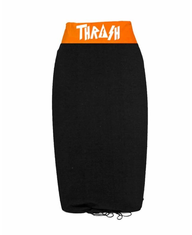Funda calcetín para tabla de bodyboard Thrash negra y naranja