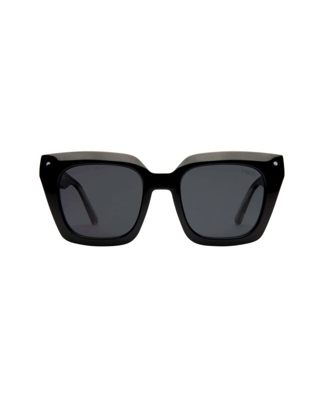 Gafas de sol I-SEA Jemma para mujer color negro con lentes polarizadas smoke y montura oversize cuadrada