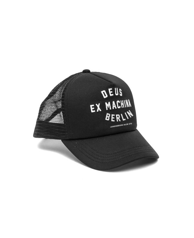 Gorra de malla Deus Ex Machina Berlin Address Trucker Negra para hombre