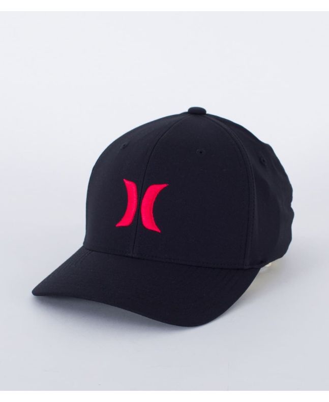 Gorra Hurley H2O Dri-Fit One & Only negra y roja para hombre