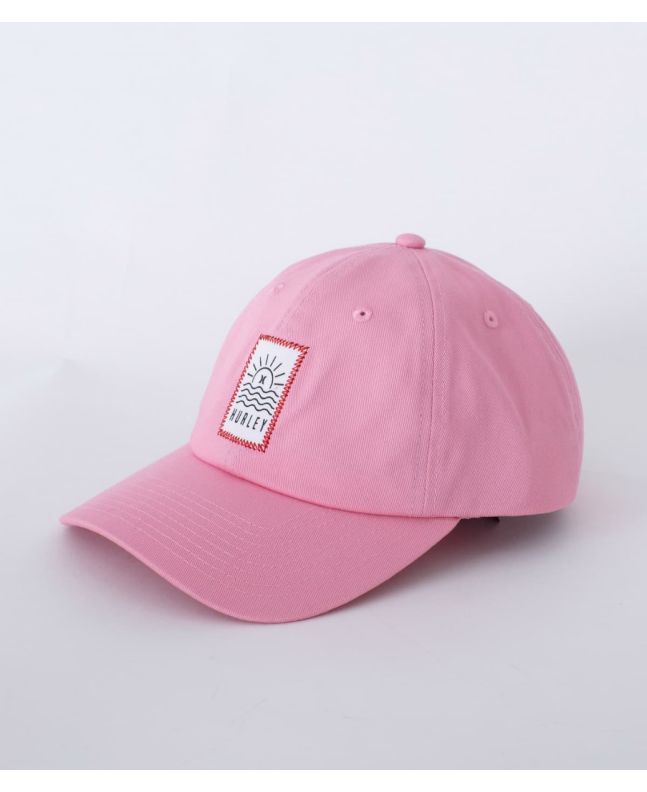 Gorra Hurley Lazy Waves rosa para mujer
