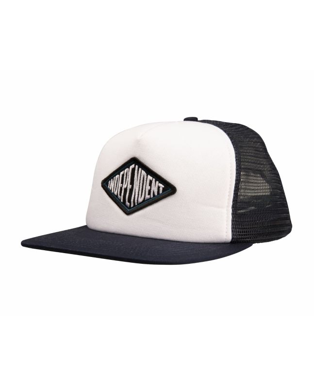 Gorra de malla Independent Turn & Burn Mesh Azul Marino y Blanca Unisex
