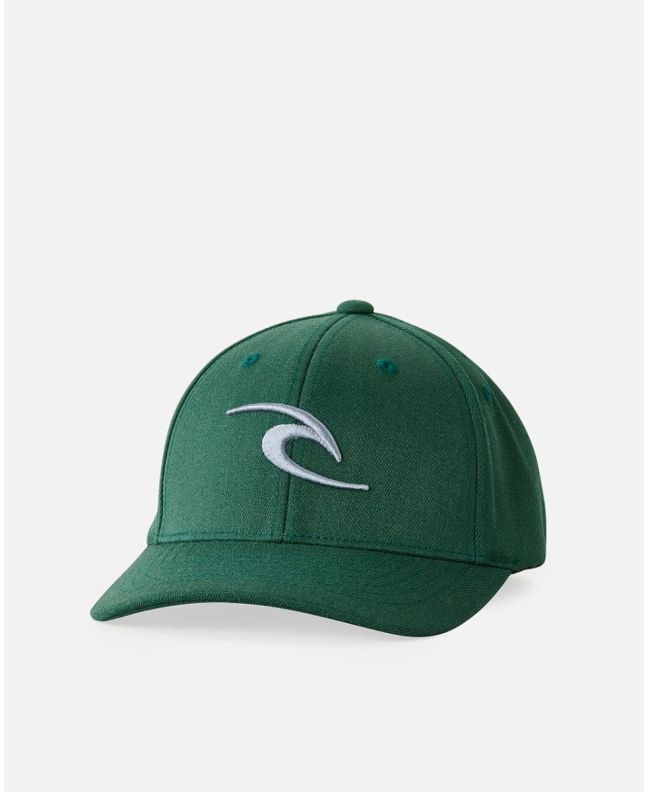 Gorra Rip Curl Tepan Flexfit verde para niño