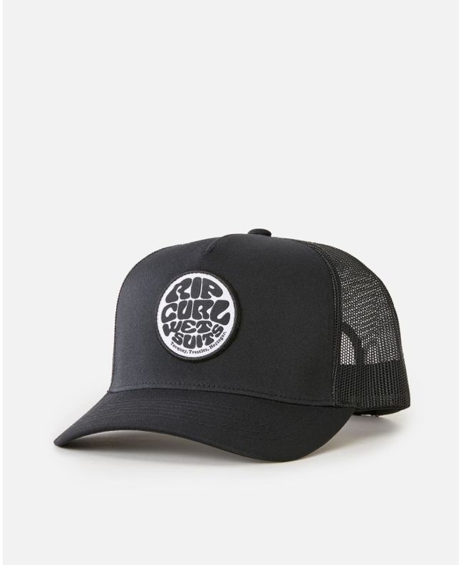Gorra de malla Rip Curl Wetsuit Icon Trucker Boy Negra para niño