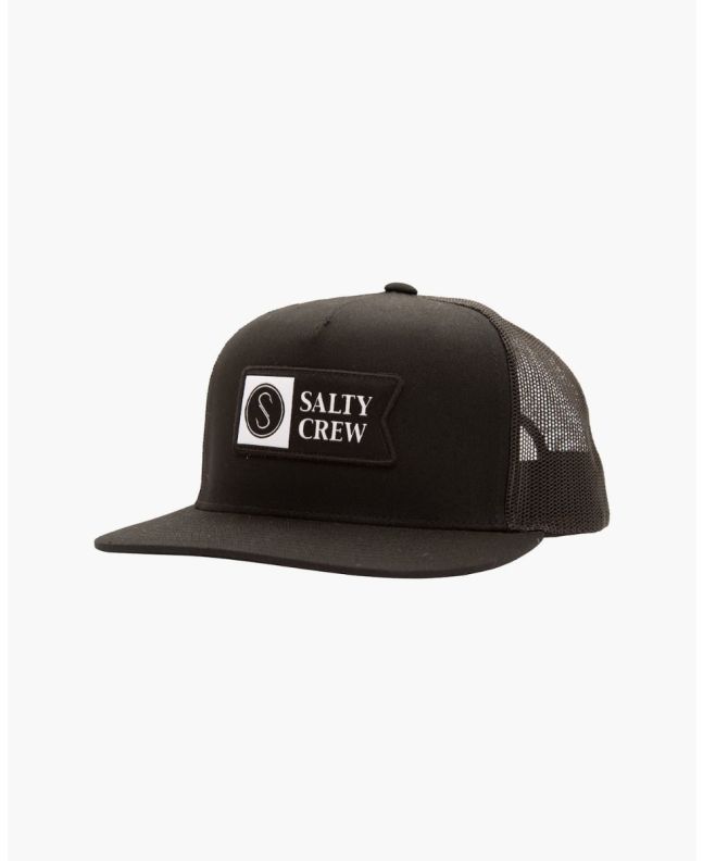 Gorra Trucker Salty Crew Alpha Twill Negra para hombre