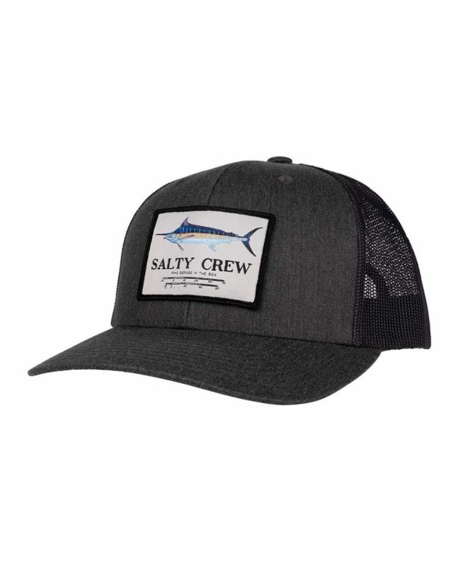 Gorra Trucker Salty Crew Marlin Mount Retro gris oscuro para hombre