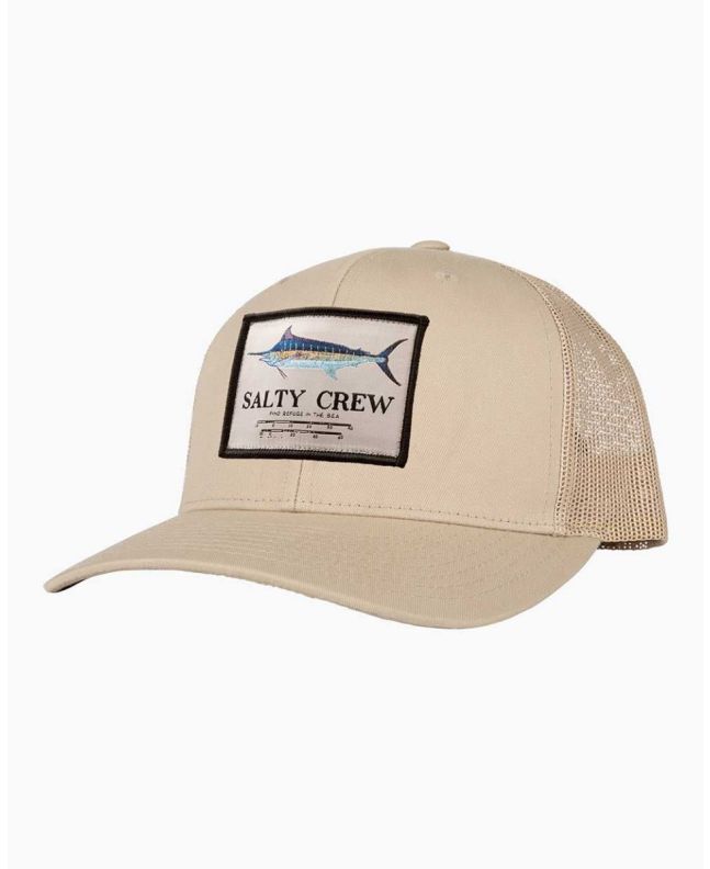 Gorra Salty Crew Marlin Mount Retro Trucker caqui para hombre