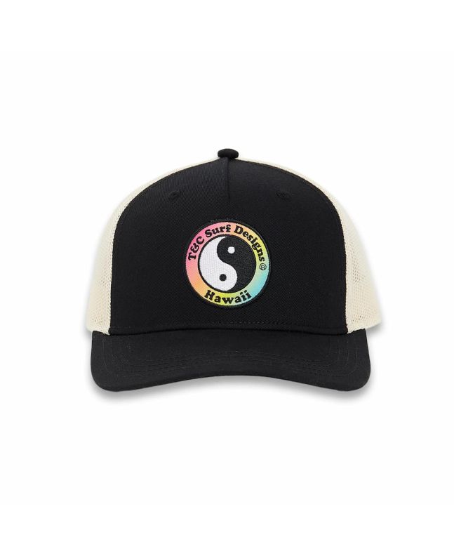 Gorra Town and Country YY Trucker negra y blanca con logo degradado Unisex