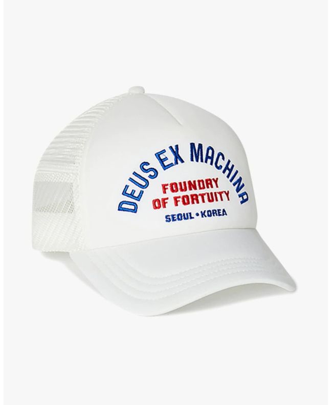 Gorra Trucker Deus Ex Machina Fortuity blanca para hombre