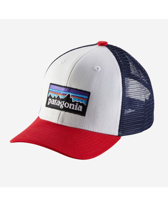 Gorra trucker Patagonia Kids P-6 Logo blanca para niños