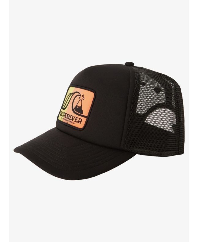 Gorra de malla Quiksilver Trucker Sea Satchel negra para niño