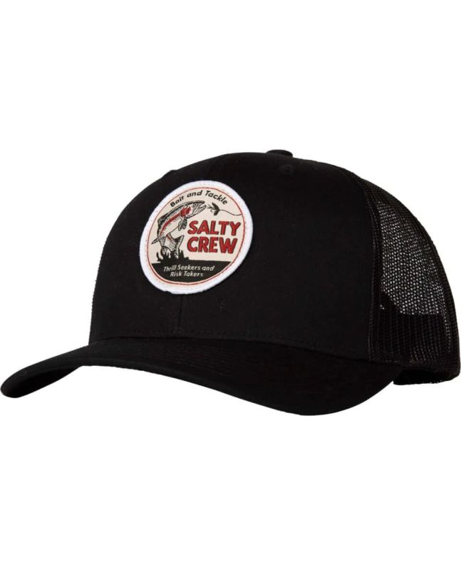 Gorra Salty Crew Fly Guy Retro Trucker negra 