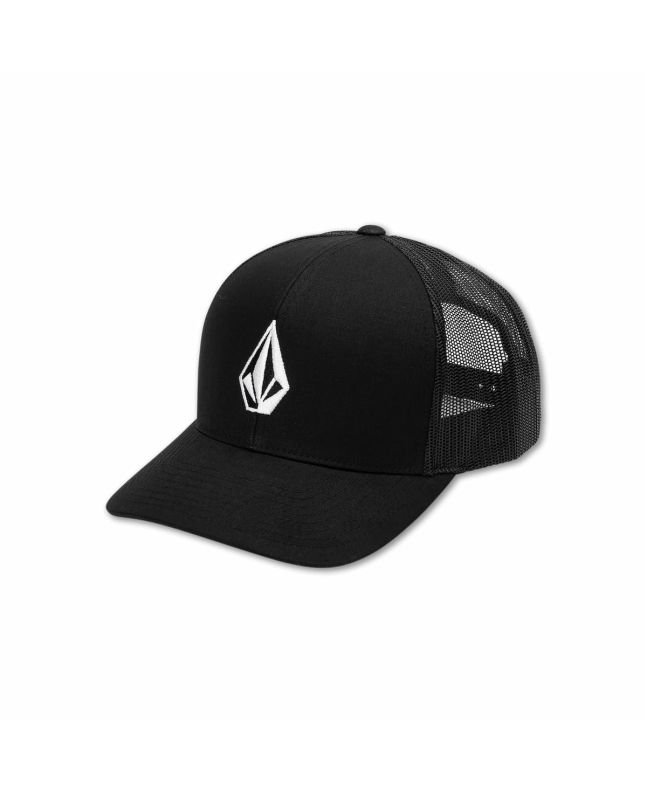 Gorra de estilo camionero Volcom Full Stone Cheese negra para hombre