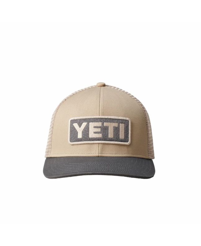 Gorra Trucker Yeti Logo Badge Marrón-Gris Unisex