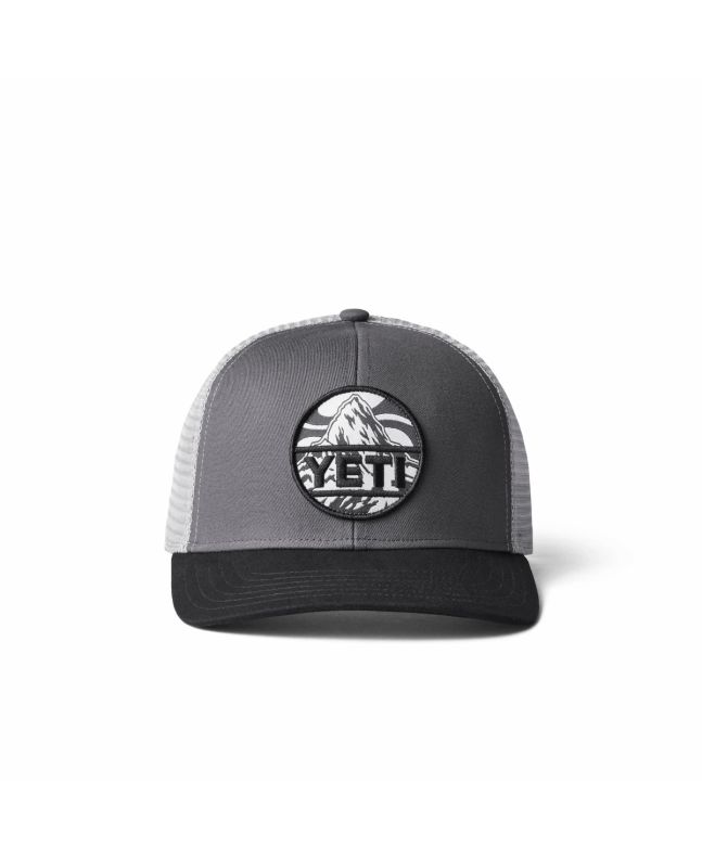 Gorra de malla Yeti Mountain Badge Trucker Hat negra para hombre
