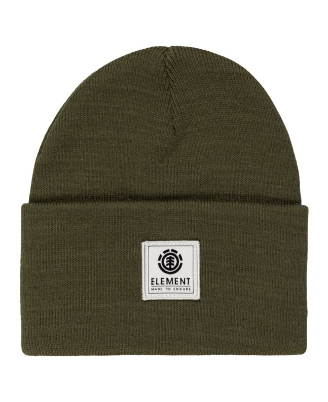 Gorro Element Brand Dusk verde militar para chicos
