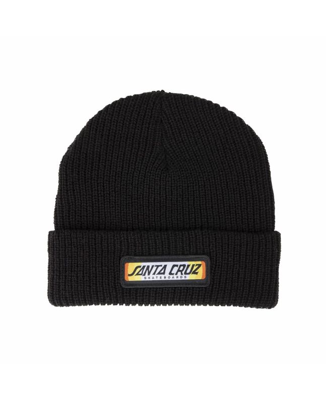 Gorro de punto Santa Cruz Sundown Ray Strip Negro para hombre