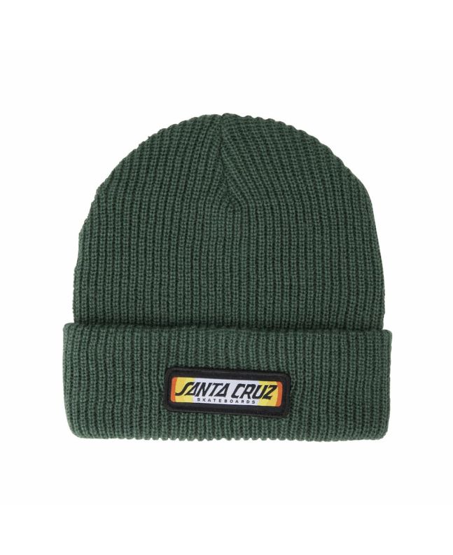Gorro de punto Santa Cruz Sundown Ray Strip Verde para hombre