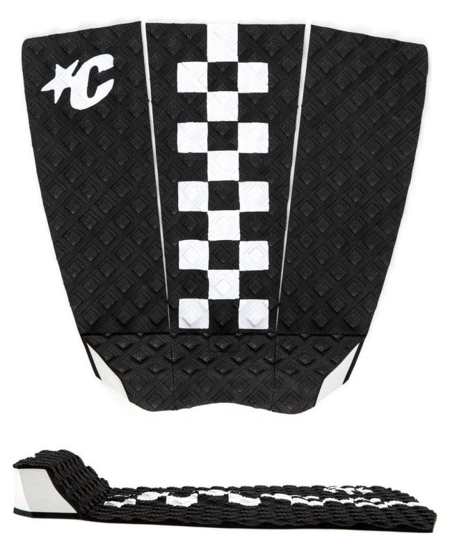 Grip para tablas de surf Creatures Jack Freestone Lite Negro y blanco Pad 3 piezas