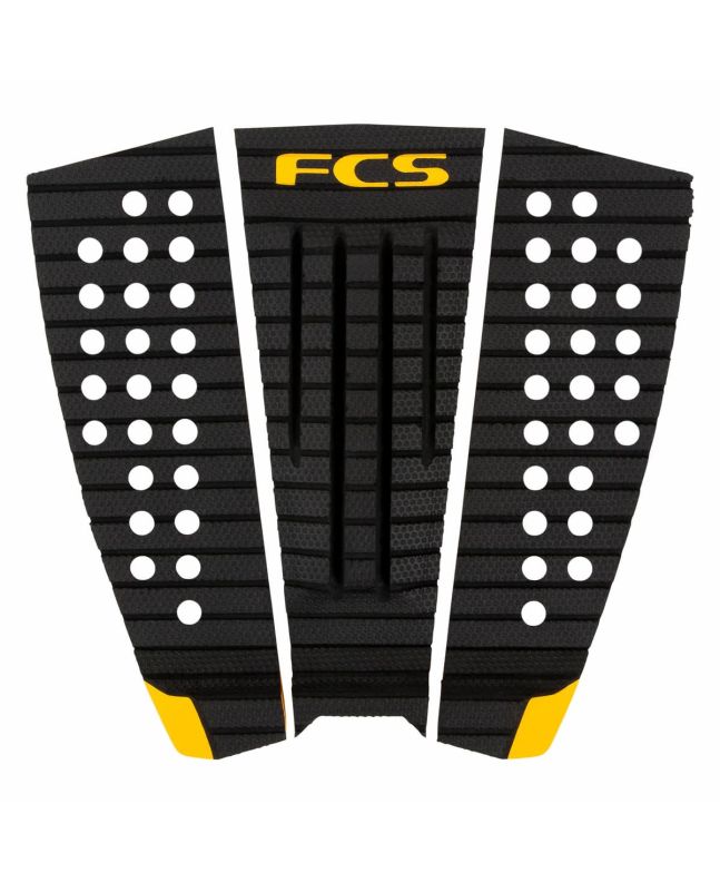 Grip para tabla de surf FCS Julian Wilson Treadlite Traction Gris y Mango Tail Pad 3 piezas