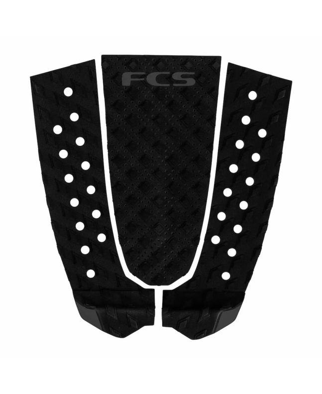 Grip para tabla de surf FCS T-3 Negro y Gris Tail Pad 3 piezas