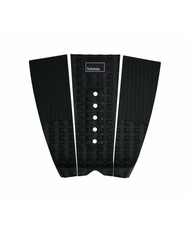 Grip Futures Voodoo negro – tail pad versátil de 3 piezas para tablas de surf de alto rendimiento