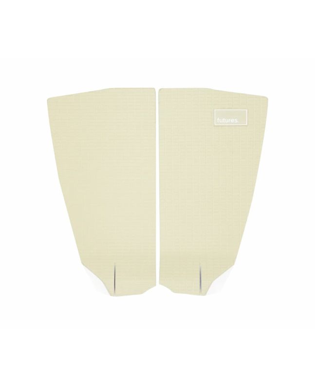 Grip de surf Futures Wildcat  color crema – tail pad 2 piezas sin arco para tablas fish, twin y retro