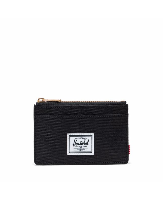 TarjeteroTarjetero/monedero Herschel Oscar Cardholder Wallet Negro con cremallera y logo frontal
